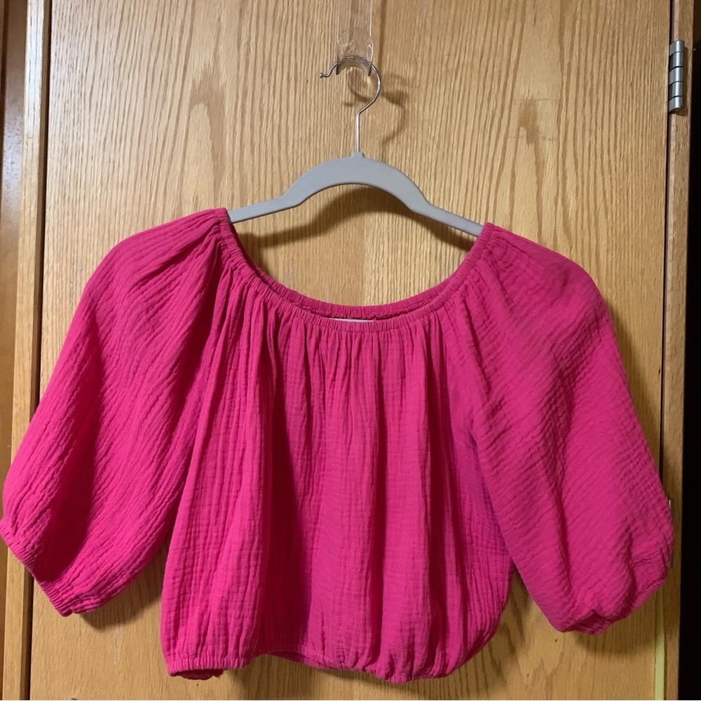 Two piece pink top and trousers, medium size